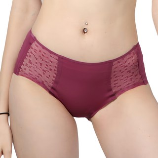 SOFT LIGHT 輕裸芭蕾 蕾絲花邊貼合內褲, 輕薄透氣 吸濕排汗 蕾絲造型 溫柔呵護私密處, M, 紫色