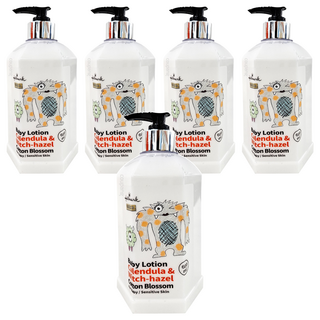 Hallmark 怪獸派對 自然之萃全面修護乳 - 棉花香 金盞花金縷梅萃取 嬰兒潤膚乳液 600ml, 5瓶