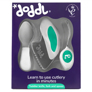 doddL 秒拾餐具 兒童餐具6件組, 刀叉湯匙套裝, 適用年齡1-5歲以上, 304食品級不鏽鋼材質, 湖水綠, 湯匙 + 叉子 + 餐刀 + -2合1吸盤餐碗 + 攜帶盒, 1組