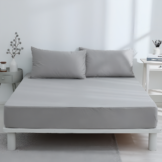 GOODin 床包枕頭套 75 x 53cm 灰色 防水透氣 親膚竹棉