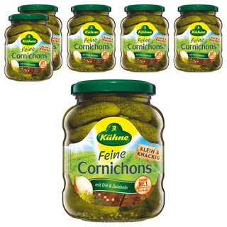 Kuhne 冠利 德式酸小黃瓜，含蒔蘿及洋蔥, 330g, 370ml, 6罐