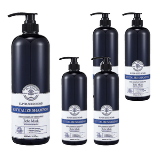 Dr.SEED 柔敏香氛洗髮精 寶寶香 含印加果油/燕麥/黑豆成分 保濕鎖水 給予髮絲充足營養, 1L, 5瓶