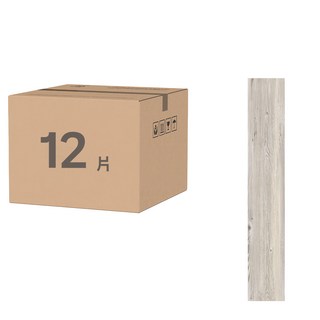 鴻民家飾 超耐磨奈米自黏地板貼 12片, 台灣製造 防焰抗菌防黴 PVC木紋地板貼, #21371, 152 x 914 x 1.5mm