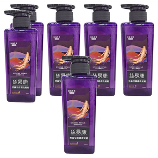 TAIYEN 台塩生技 絲易康黑蔘皇修護洗髮精 500ml, 6瓶