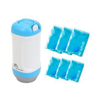MODCON 摩肯 DR.SAVE 真空機 含3大3小真空收納袋 Set, 輕巧真空壓縮機 藍白色電池款, 1組