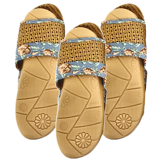 籐編輕量拖鞋 130g, L26(39-40), 藍灰色, 3雙