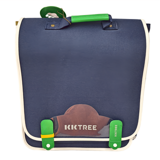 KOCOTREE 簡約掀蓋護脊書包, 大碼(38 x 33 x 19cm), 藍色