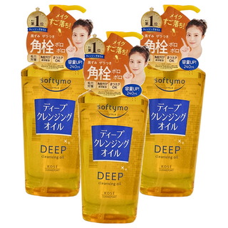 KOSE 高絲 softymo 絲芙蒂 深層潔顏卸粧油, 240ml, 3罐
