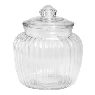 EXCELSA 菊花紋玻璃密封罐, 1.4L, 1個