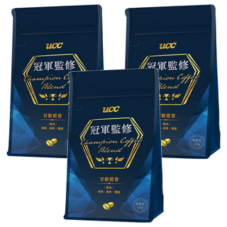 ucc 冠軍監修甘醇橙香咖啡豆, 咖啡豆(無研磨), 225g, 3包