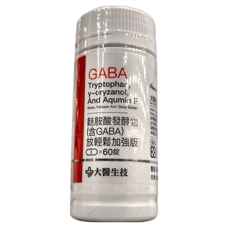大醫生技 麩胺酸發酵物含GABA 放輕鬆加強版 60顆, 1g, 1罐