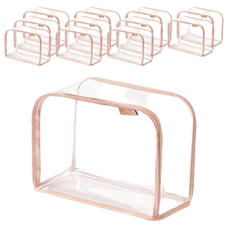 美得像專櫃 立體透明包包收納袋 B, 粉色, 12個