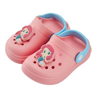 BORUI 柏睿鞋業 迪士尼公主電燈造型洞洞拖鞋 中童款 325813