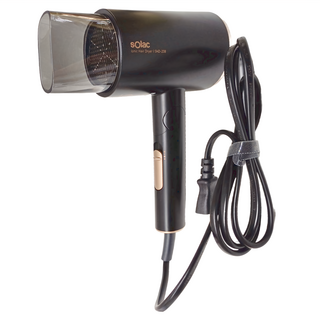 sOlac 負離子吹風機 SHD-208B, 霧面質感, 羽量級手感, 滑動切換檔, 黑色