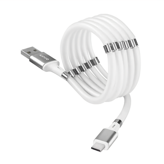 Kinyo Micro磁吸傳輸線 USB-B902, 1m, 白, 1條