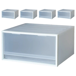 KEYWAY 聯府 單抽屜整理箱 CK-71 20L, 白色, 5個