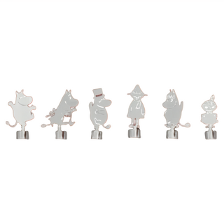 PLUTO DESIGN 派對酒杯標記環 6入組, 嚕嚕米派對 銀色, 1組