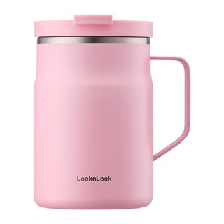 LocknLock 樂扣樂扣 都會密封馬克咖啡杯 475ml, 1個, 糖果粉