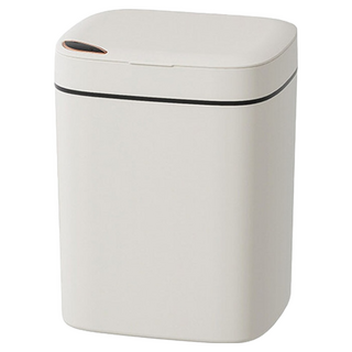 智能感應式垃圾桶 三層 電池款, 28 x 23 x 20cm, L8奶白色