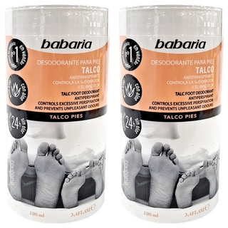Babaria 草本花香爽足粉, 100ml, 控制汗水和難聞氣味, 1瓶, 2瓶
