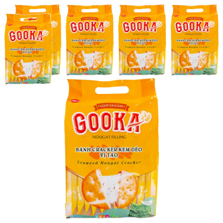 Bibica GOOKA 古卡 海苔牛軋糖夾心餅乾 260g, 6袋