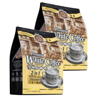 COFFEE TREE 咖啡樹 金裝檳城白咖啡 三合一 經典原味 600g, 40g, 15包, 2袋