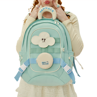 Vanwalk 出走 可愛心情手柄休閒後背包 V2783, 雲朵汽水