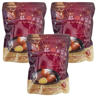 所長茶葉蛋 頂級紅鑽 濃厚藥膳口味 嚴選M級紅殼雞蛋, 460g, 3包