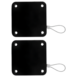 拉繩關門器 ABS材質 黑色 可拉伸約125cm 尺寸6cmx6cm, 2個