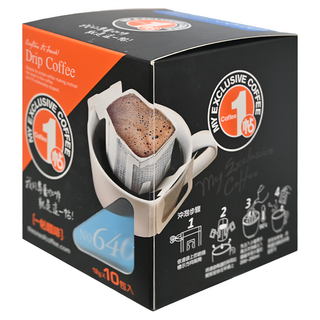 一帖咖啡 NO.640 濾掛式咖啡包, 蜂蜜香氣, 甘醇口感, 新鮮烘焙咖啡豆製成, 12g, 10包, 1盒