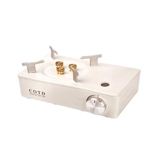 COTD 美型攜帶式卡式爐 支架-壓鑄鋁 板爐體-冷軋鐵板+噴塗 中心分火器-銅, 白色, 1個