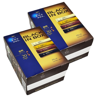 AGF 微奢華咖啡店 四款焙煎風味即溶黑咖啡, 20條, 2g, 2盒