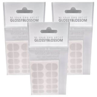 GLOSSYBLOSSOM 雙面指甲貼, 3包, 單色