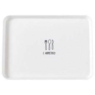 【上手家居】簡約白色塑膠托盤 輕巧耐用, 無色, 30x21cm, 1個