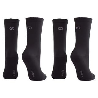 FOOTER RIDE MORE 自行車襪/追風襪/除臭襪 ZH159 全薄款, 黑色, 2雙