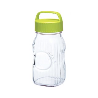 TOYO-SASAKI GLASS 東洋佐佐木 日本製玻璃梅酒/密封保存瓶 - 綠色, 1.5L, 1個