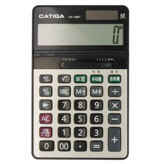 CATIGA 12位數計數中文稅率計算機, DS-120BT, 1台