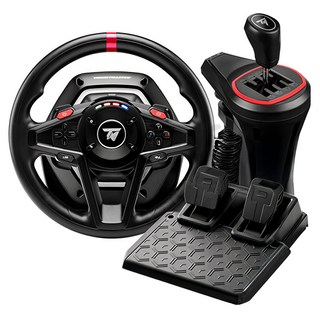 THRUSTMASTER 圖馬斯特 T128X + TH8S + XGPU月卡組 賽車方向盤套裝，力回饋，多平台支援, 1組