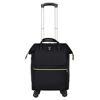 Well Life 悅生活 GoTrip微旅行 學院風揹拉兩用前開式拉桿行李袋 25吋, 靜音橡膠輪, 鋁合金拉桿, 黑色