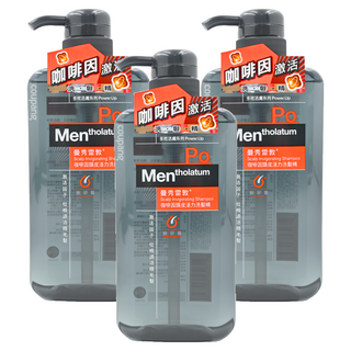 MENTHOLATUM 曼秀雷敦 男士咖啡因頭皮活力洗髮精, 550ml, 3瓶
