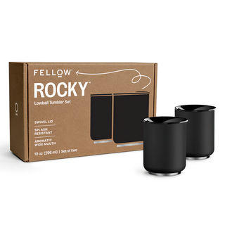 FELLOW Rocky 洛奇 雙層真空陶瓷隨行杯2件禮盒組, 磨砂黑, 1組, 592ml