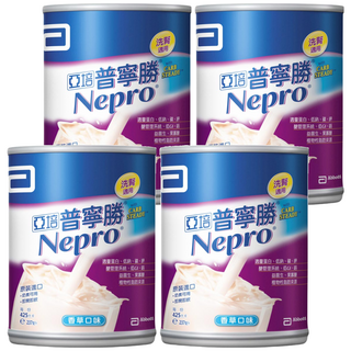Abbott 亞培 Nepro 普寧勝 Carb Steady配方 洗腎腎臟病患專用營養品 香草口味, 237ml, 4罐