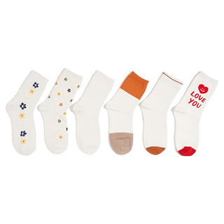 Sockpiens 女款花紋中筒襪 6雙