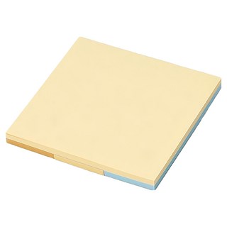 MUJI 無印良品 便利貼 75 × 75mm + 75×25mm, 黃色+青, 120張, 1組