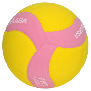 MiKASA Sports VS220W 螺旋型 EVA排球 黃色 + 粉紅色 200g, 1個, MKVS220W-Y-P