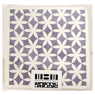 MBM MIT花磚珪藻土吸水杯墊, 極簡永恆e 白色 + 灰色, 1個