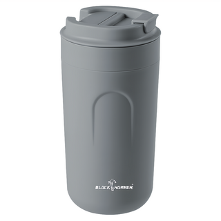 BLACK HAMMER 雙層隔熱咖啡隨行杯, 530ml, 灰色, 1個