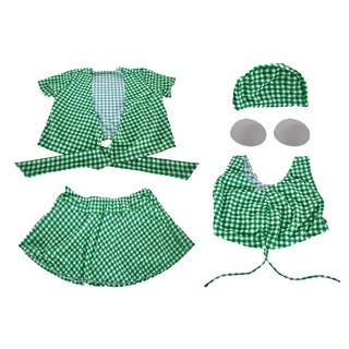 Summer love 夏之戀 大女比基尼三件式, 格子泳衣套裝, L, E24718-942-03