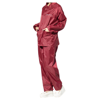 Twin Dragon 雙龍牌 機車極簡風兩件式雨衣 強韌耐拉 SGS檢驗無毒無臭 後背雙反光條 大容量口袋, 暗紅