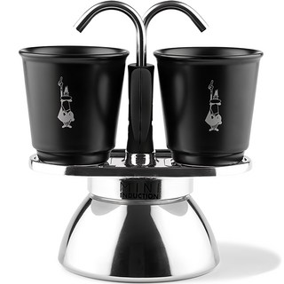 BIALeTTI 拜雷提 迷你快煮電磁爐適用雙杯份套組, 1套, 黑色 + 銀色